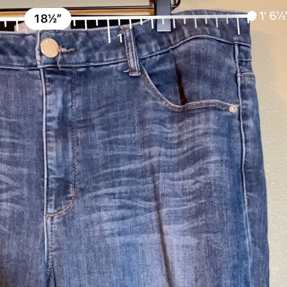 High waist raw hem skinny crop jeans - Picture 5 of 11